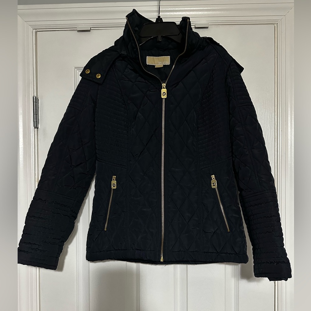 Michael Kors Navy Blue Quilted Jacket Size XS